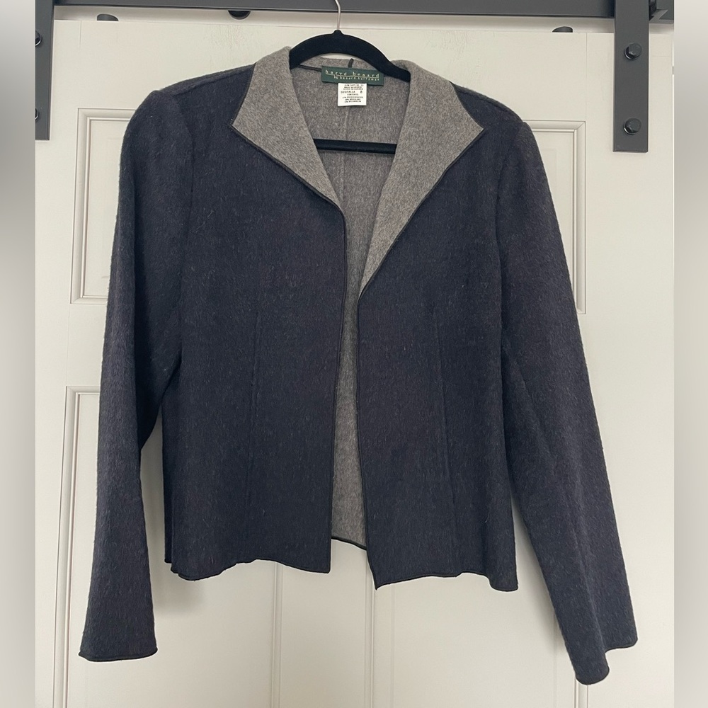 HARVE BENARD wool blend jacket open front